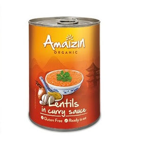 Lentils with Curry Bio 420g - Amaizin - Crisdietética