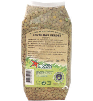 Lentilhas Verdes Laird Bio 500g - Provida - Crisdietética