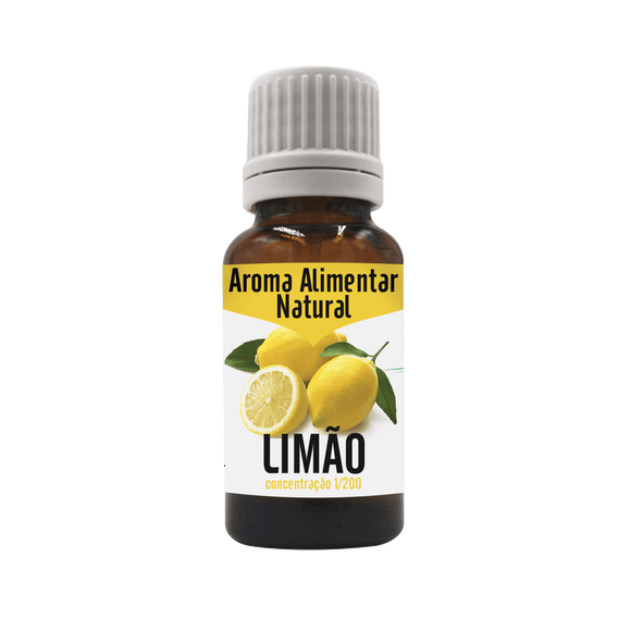 Aroma Alimentar Natural de Limão 20ml - Elegante - Crisdietética
