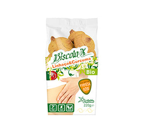 Linseed and Curcuma Biscuits (Biscolax) Bio 220g - Provida - Crisdietética