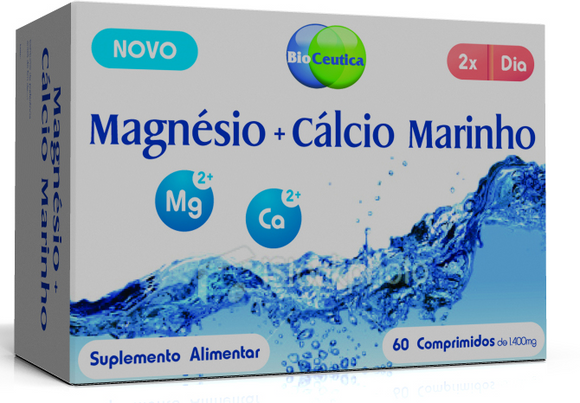 Magnésio + Cálcio Marinho 60 Comprimidos - Bioceutica - Crisdietética