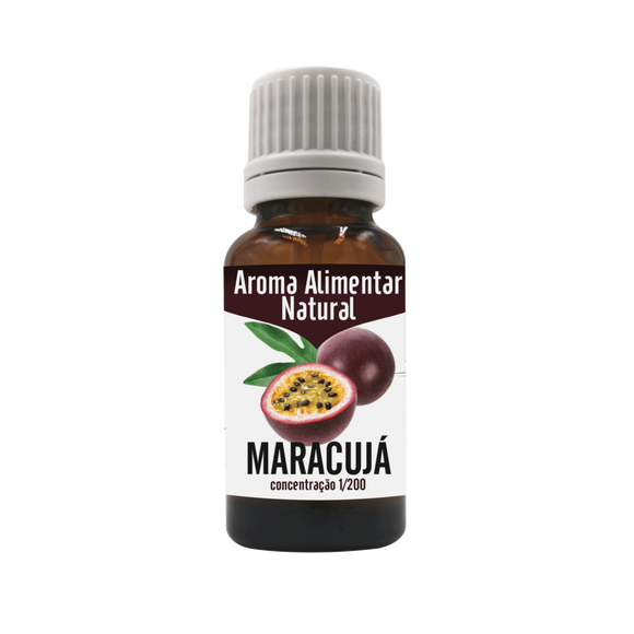 Aroma Alimentar Natural de Maracujá 20ml - Elegante - Crisdietética