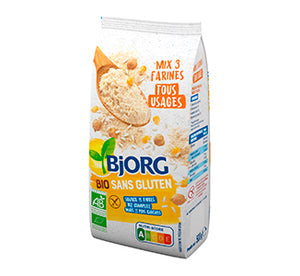 Mischen Sie 3 Mehle ohne Bio-Gluten 500 g - Bjorg - Crisdietética