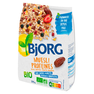 牛奶什锦早餐蛋白质生物375克-Bjorg-Crisdietética