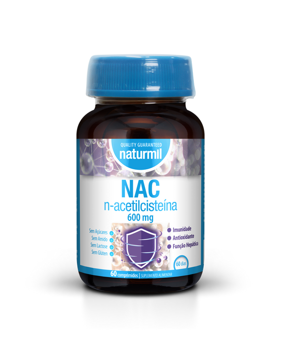 NAC 600mg 60 Comprimidos - Naturmil - Crisdietética