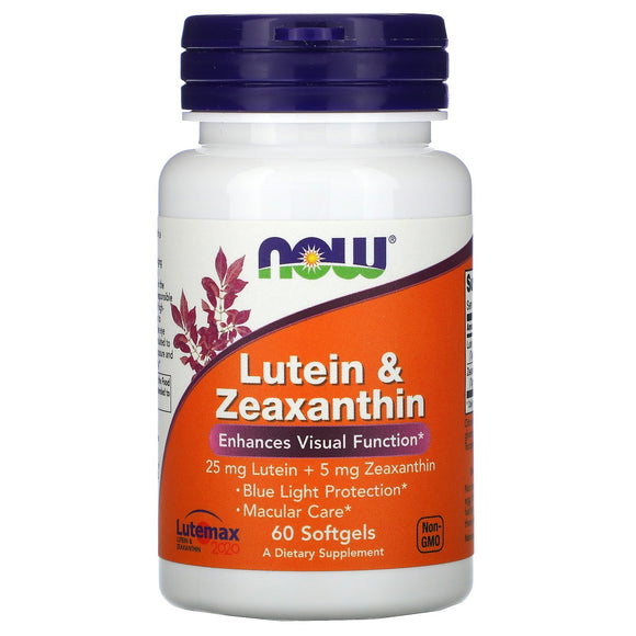 NOW Luteína e Zeaxantina 60 Cápsulas - Crisdietética