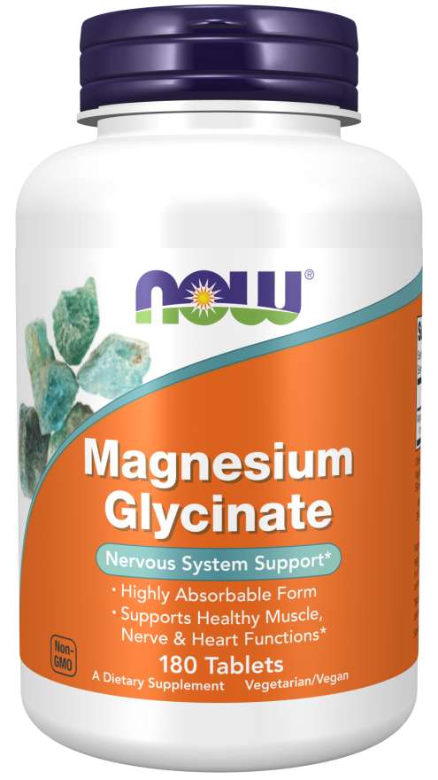 NOW Magnesium Glycinate 1000mg 180 Comprimidos - Crisdietética