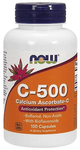 NOW Vitamin C-500 Calcium Ascorbate 100 cápsulas - Crisdietética