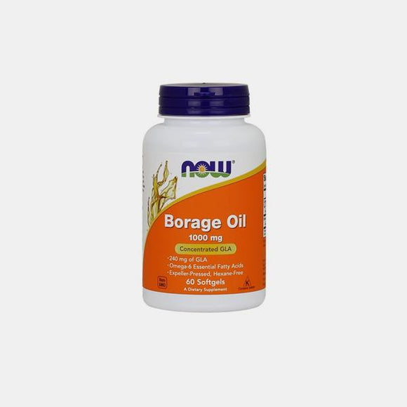 Borage Oil 1000mg 60 cápsulas - Now - Crisdietética