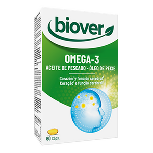 Omega-3 鱼油 60 粒胶囊 - Biover - Crisdietética