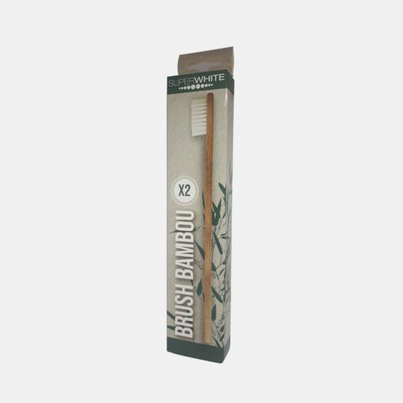 Escova de Dentes Bambu 2 unidades - Superwhite - Crisdietética