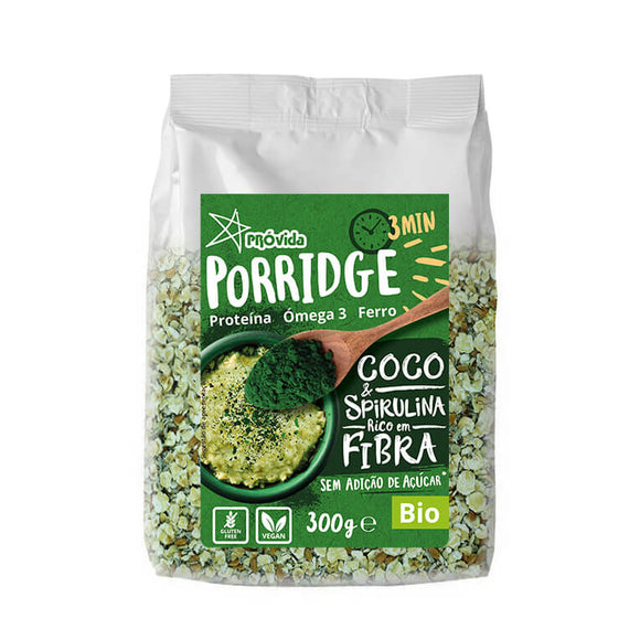 Porridge (Papas Aveia) Coco e Spirulina Sem Glúten Bio - Provida - Crisdietética