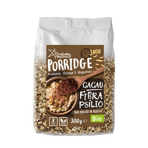 Porridge (Papas Aveia) Cacau e Fibras Psílio Sem Glúten Bio - Provida - Crisdietética