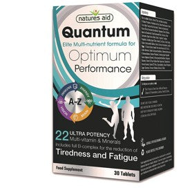 Quantum Multivit + Minerais Super Forte 30 Comprimidos - Natures Aid - Crisdietética