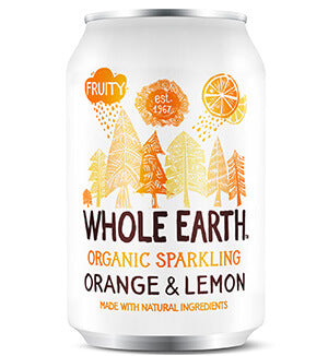 Refrigerante Laranja e Limão Sem Açúcar Bio 330ml - Whole Earth - Crisdietética