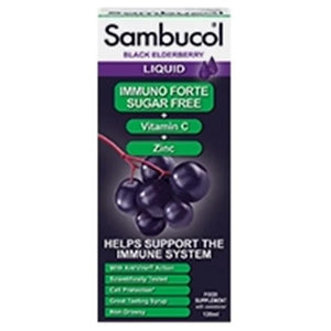 Elderberry Immunoforte Vitamin C and Zinc Without Sugar 120ml - Sambucol - Crisdietética