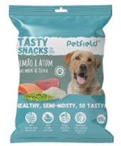 Tasty Snacks Salmon and Tuna Dog 100g- Petfield - Crisdietética