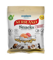 Snack Cão Salmão & Atum Pack 5x100g - Serrano Snacks - Crisdietética