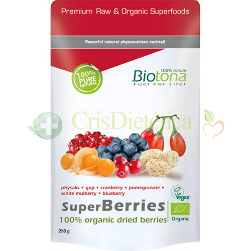 Superberries Organic Berries 250 g - Biotona - Crisdietética