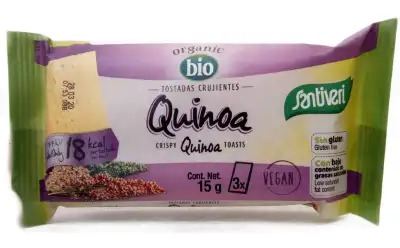 Tostas Ligeiras com Quinoa Biológico 3 Unidades 15g - Santiveri - Crisdietética