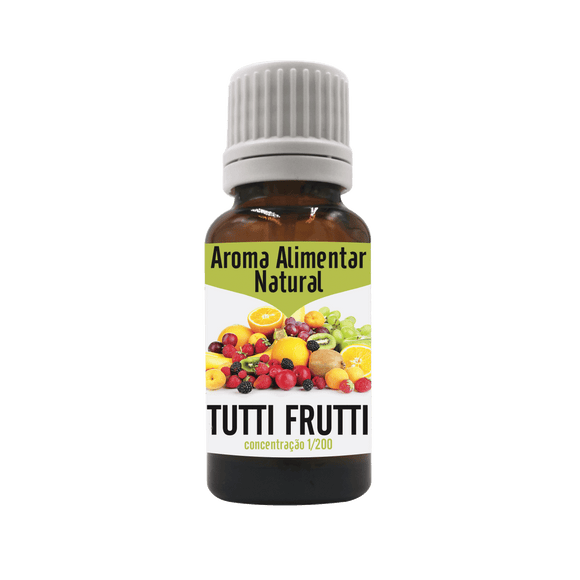 Aroma Alimentar Natural de Tutti Frutti 20ml - Elegante - Crisdietética