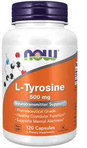 L-TYROSINE 500MG 120 CAPSULES -NOW - Chrysdietetic