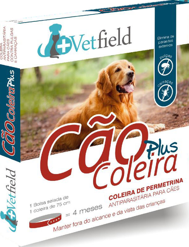 Vetfield Cão Coleira PLUS Ectoparasitária Raças Grandes 75cm - Crisdietética