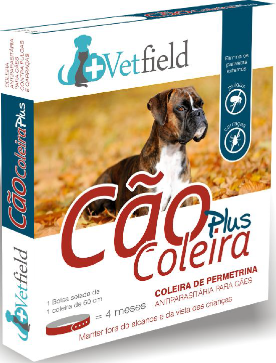 Vetfield Cão Coleira PLUS Ectoparasitária Raças Médias 60cm - Crisdietética