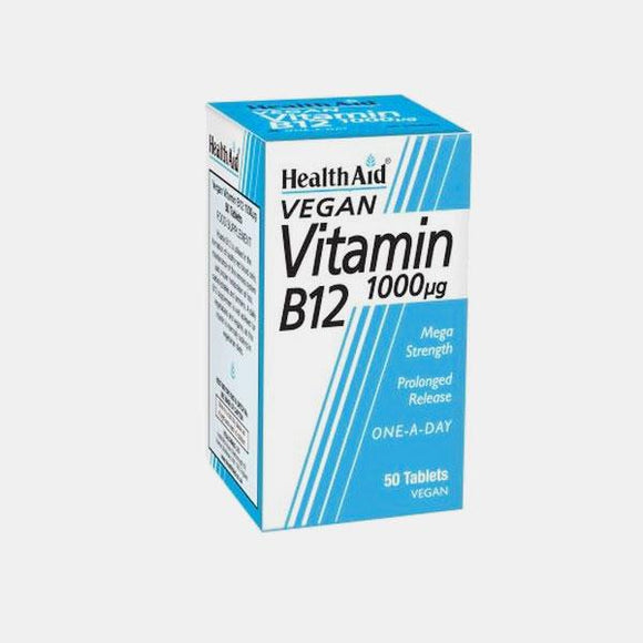 Vitamina B12 1000ug 50 Comprimidos - Health Aid - Crisdietética