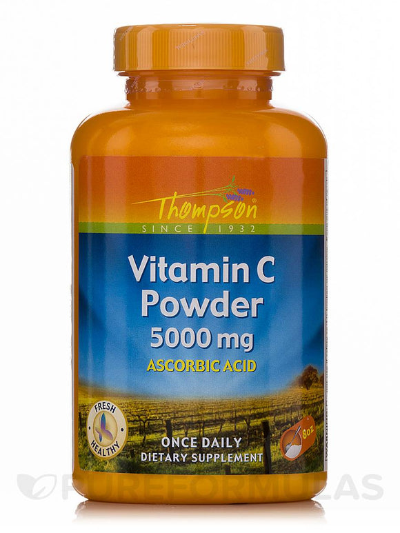 Vitamin C Powder 5000mg Unflavoured 80Z - Thompson - Crisdietética