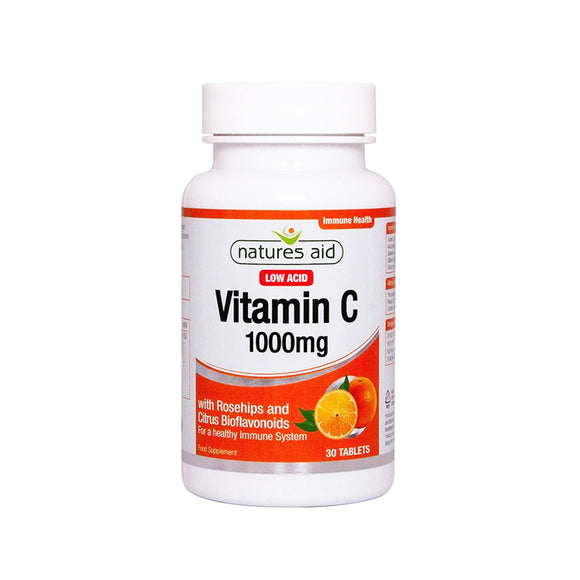 Vitamina C 1000mg Não Acida 90 Comprimidos - Natures Aid - Crisdietética