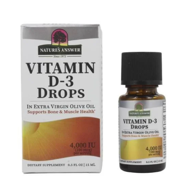Vitamina D3 Gotas 4000UI 15ml - Natures Answer - Crisdietética